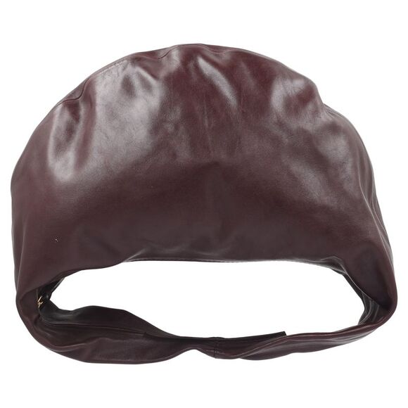Khaite Medium Olivia Hobo Bag in Burgundy Calfskin Leather - Picture 5 of 8